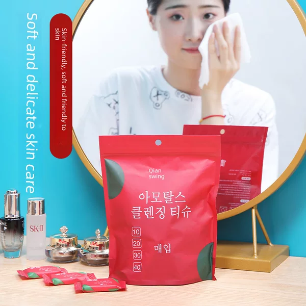 Disposable compressed towel wholesale travel towel thickened portable compressed towel makeup remover small square towel cleansing towel