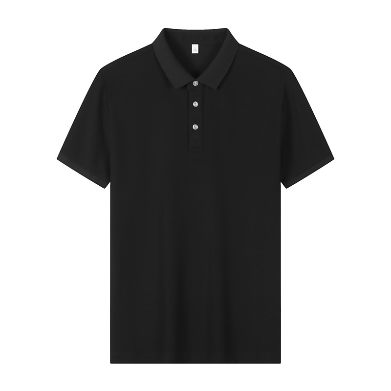 Tres antiperlas de segundo cuello polo camiseta corporativa ropa de trabajo de color sólido collar camiseta de manga corta con solapa impresión personalizada