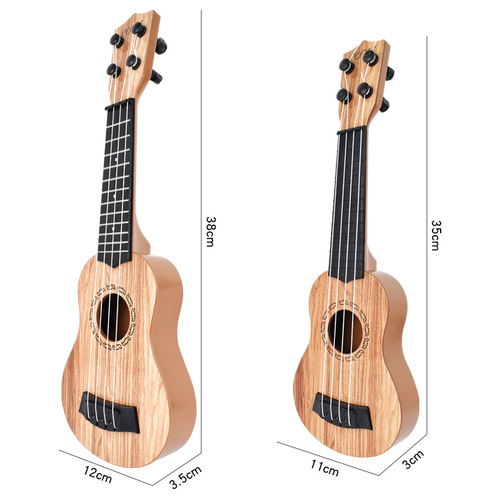 Children's musical instruments, simulated large ukulele, mini four-string playable early education music toy guitar