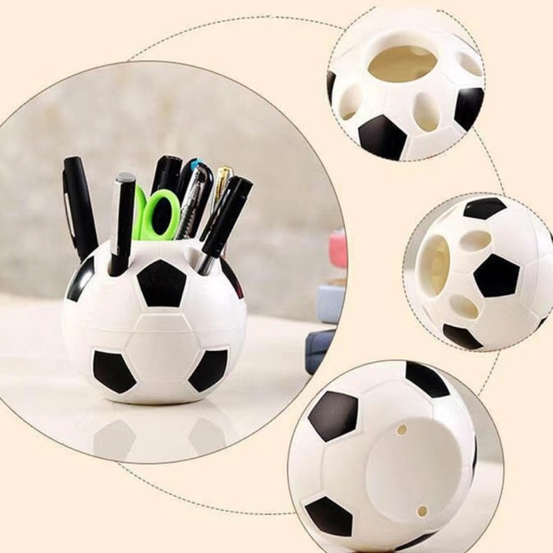 Cross-border plastic pen holder football pen holder multifunctional student Pen Holder Plastic storage pen holder toothpaste toothbrush storage box