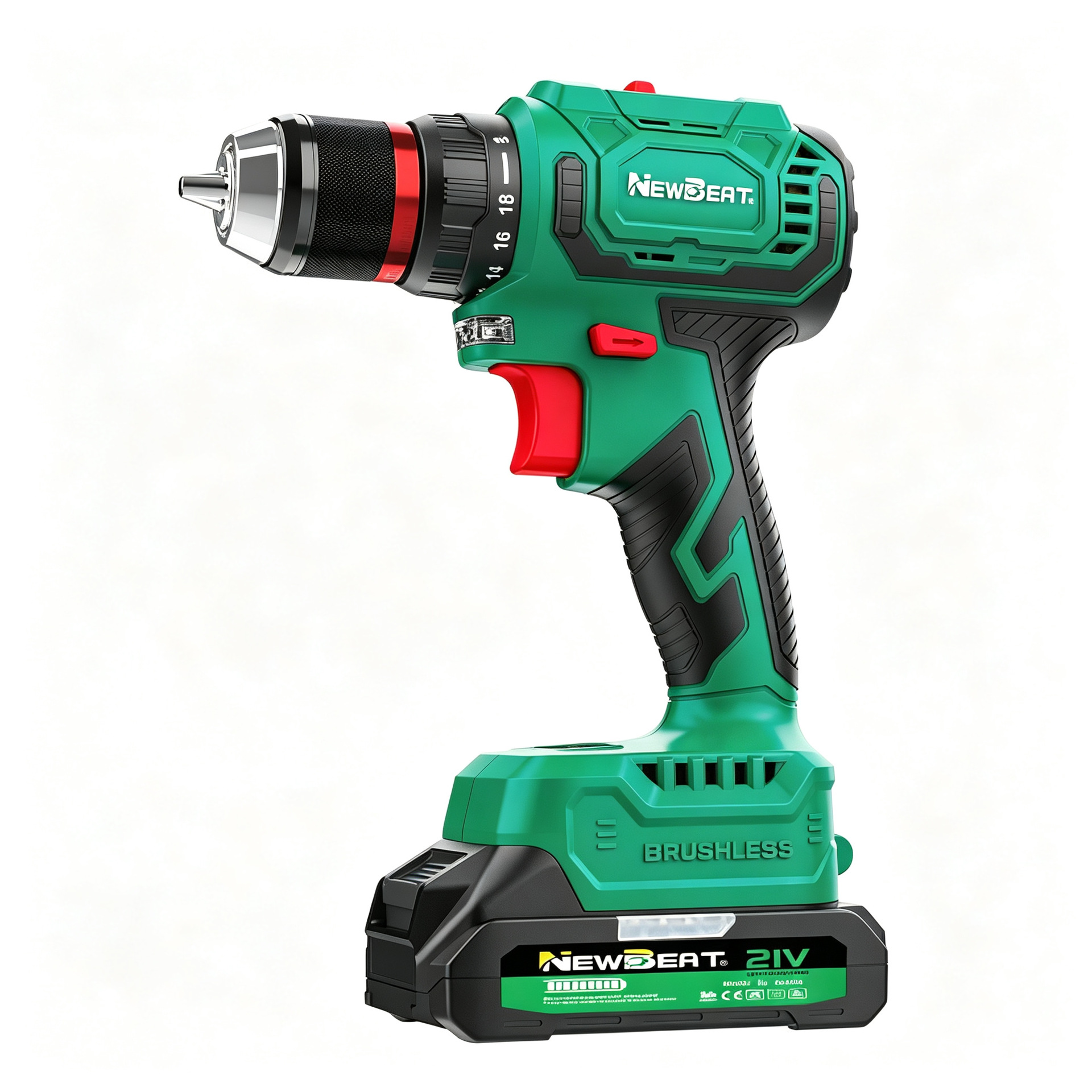 Grenzüberschreitend heißverkauftes 21V bürstenloses Schlagbohrset mit Lithium-Ionen-Akku, Lithium-Ionen-Akkuschrauber, Handbohrmaschine mit CE-Zertifikat