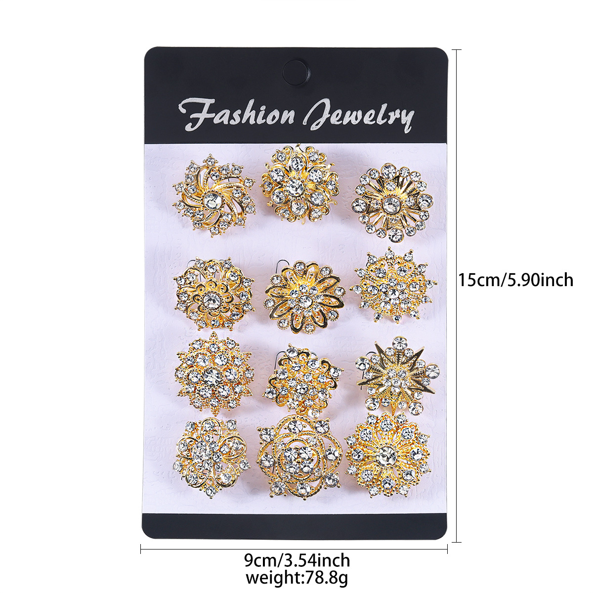 Tarjeta de moda europea y americana pequeña broche con rhinestone aleación ramillete celebración flor Ropa Accesorios pin fábrica al por mayor image 28