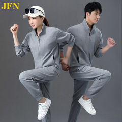 情侶休閒運動套裝春秋季2023新款韓版純色衛衣男女時尚跑步運動服