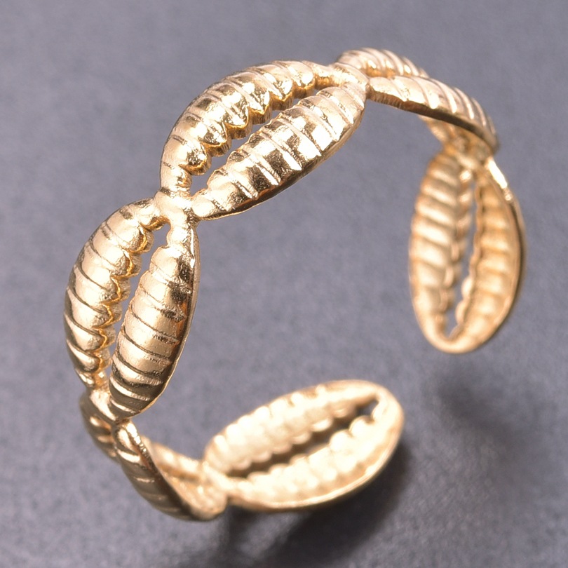Open Ring Classification Adjustable Ring Size 1 Piece Quantity PVD Coated Real Gold Plated Geometric 304 Stainless Steel Simple Style Waterproof Non Tarnish Open Ring