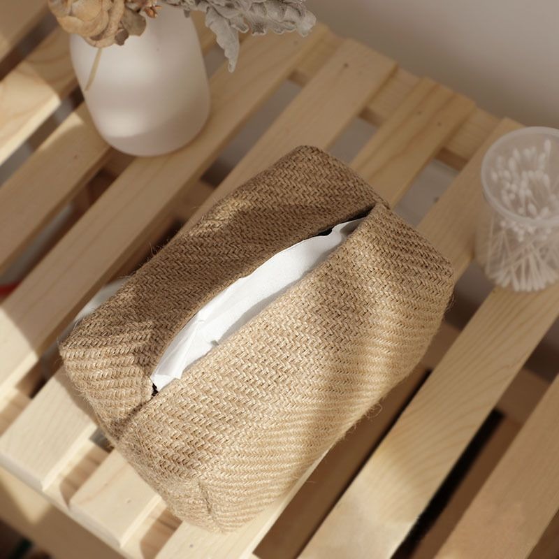 Caja de toallas de tela de algodón, alojamiento residencial simple, caja de extracción de aire creativa, caja de almacenamiento de toallas de mesa de comedor doméstica