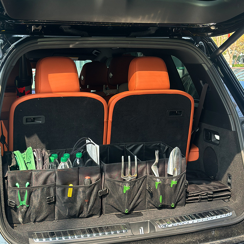Cesta de almacenamiento del maletero del automóvil multifuncional de tela de oxford engrosada caja de herramientas plegables montada en el automóvil caja de almacenamiento de acabado
