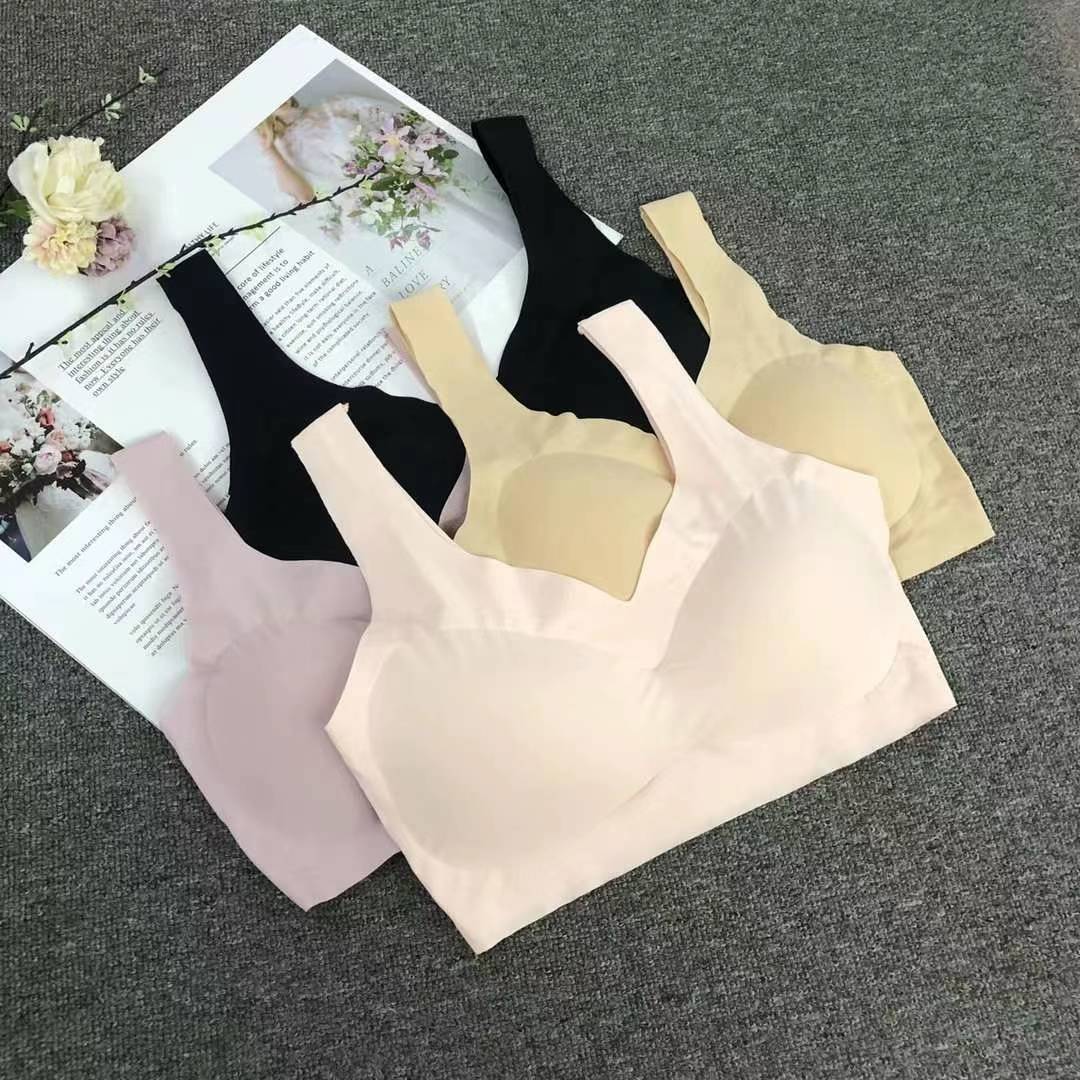 Nueva taza de látex sin marcas de alta calidad, chaleco de dama sin anillo de acero, bra de yoga, ropa interior deportiva, mujer al por mayor