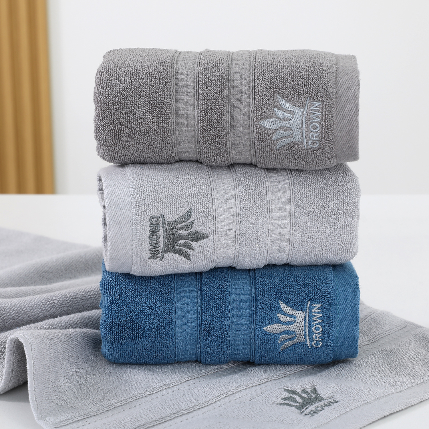 100% Pure Cotton Towels Wholesale, Thick, Absorbent, Soft, Skin-Friendly Towels, Suitable for Supermarket Gifts and Employee Benefits, Single Pack