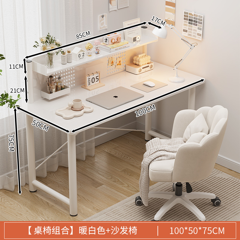 Escritorio de la computadora escritorio estantería escritorio integrado dormitorio hogar Escritorio de oficina individual Workbench estudiante estudio Escritorio