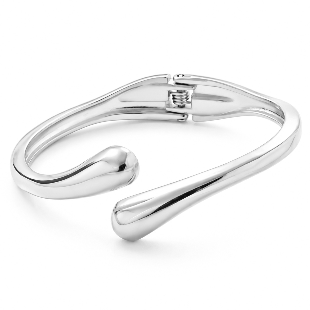 Pulsera Popular Transfronteriza Europea y Americana, Estilo Minimalista INS, Patrón de Onda Irregular, Joyería de Metal Brillante, Accesorios para Mujer