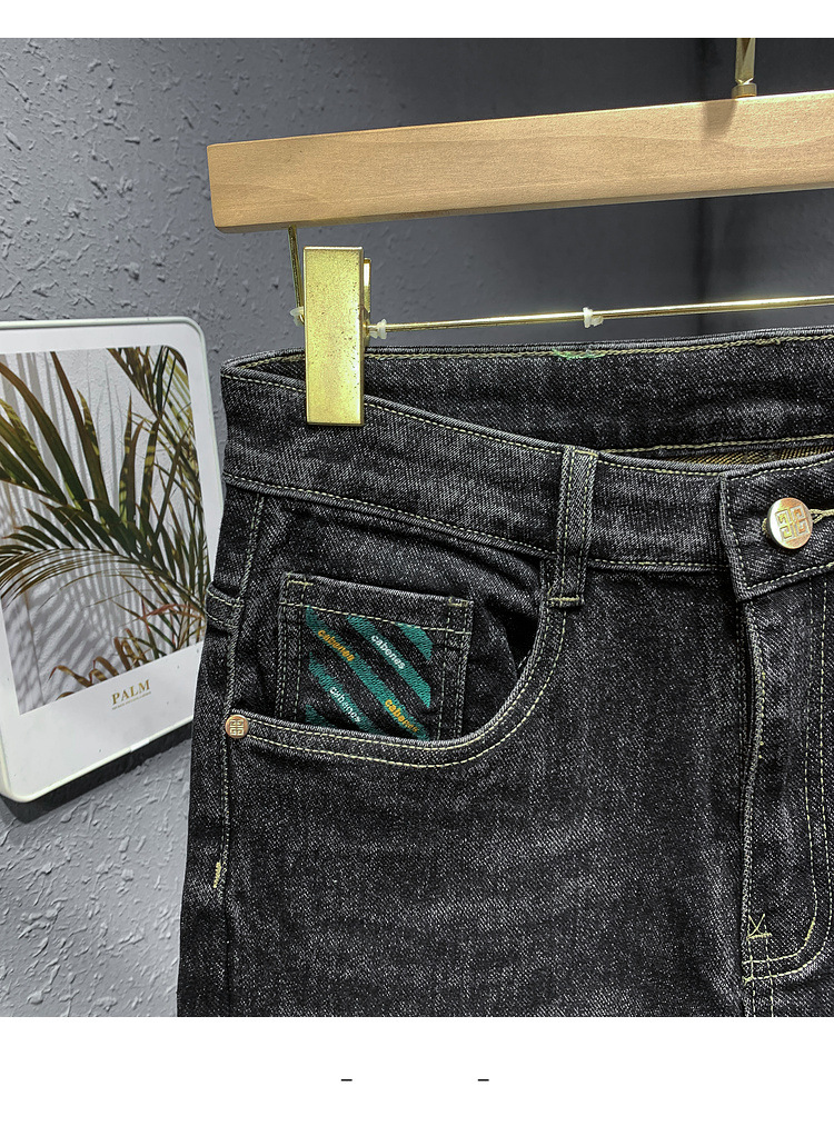 Jeans heren lente en herfst slim fit merkkwaliteit live-uitzending casual broek trend_voghion.com