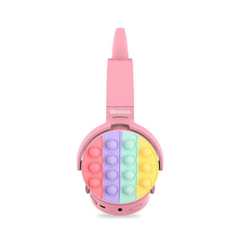 CXT-950 Decompression Cat's ears (Steamed cat-ear shaped bread) Headset Plug in Card Gift Foldable Earphone Universal_voghion.com
