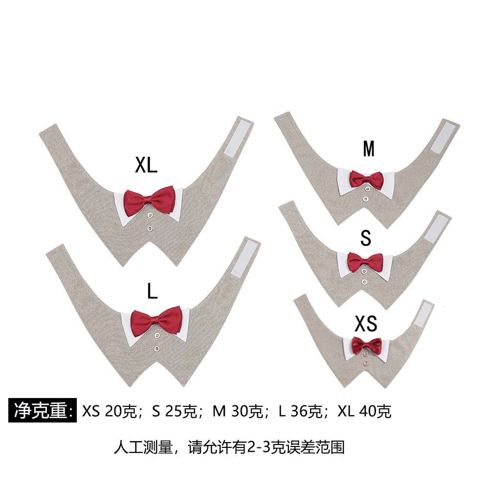 Tanpopo nuevo traje de boda británico para mascotas Toalla de saliva Velcro Toalla de triángulo para mascotas bufanda de perro