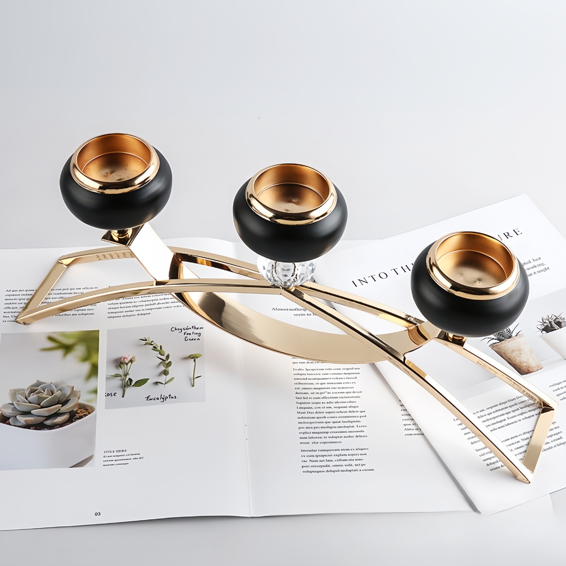 Amazon venta caliente hotel de estilo europeo KTV decoración de candelabros accesorios de boda mesa principal bar decoración fabricante de artesanías