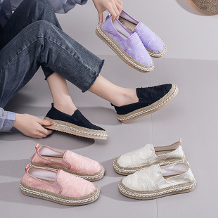 Cross-Border Women's Shoes Flats Fisherman's Shoes 2025 Summer New Breathable Fashion Old Beijing Cloth Shoes Women's Casual Shoes Flats
