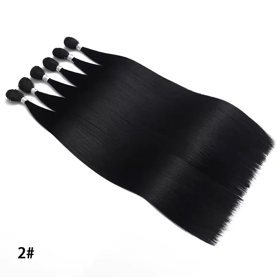 Extensiones de cabello sintético liso marrón de 22/26/30 pulgadas, cabello rubio largo y liso para mujeres, pelucas modernas resistentes al calor.