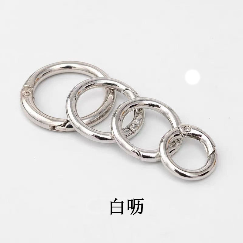 锌合金弹簧圈保色挂镀开口圆扣弹簧扣箱包饰品包包公仔挂环批发|undefined