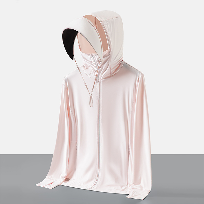 Upf50+ Summer Ice Silk Sun Protection Clothing for Women and Men, Breathable Loose-Fitting Sun Protection Clothing, Anti-Uv, Trendy, Breathable and Quick-Drying