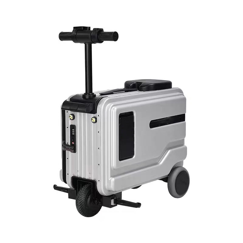 Electric three-wheel suitcase for cycling