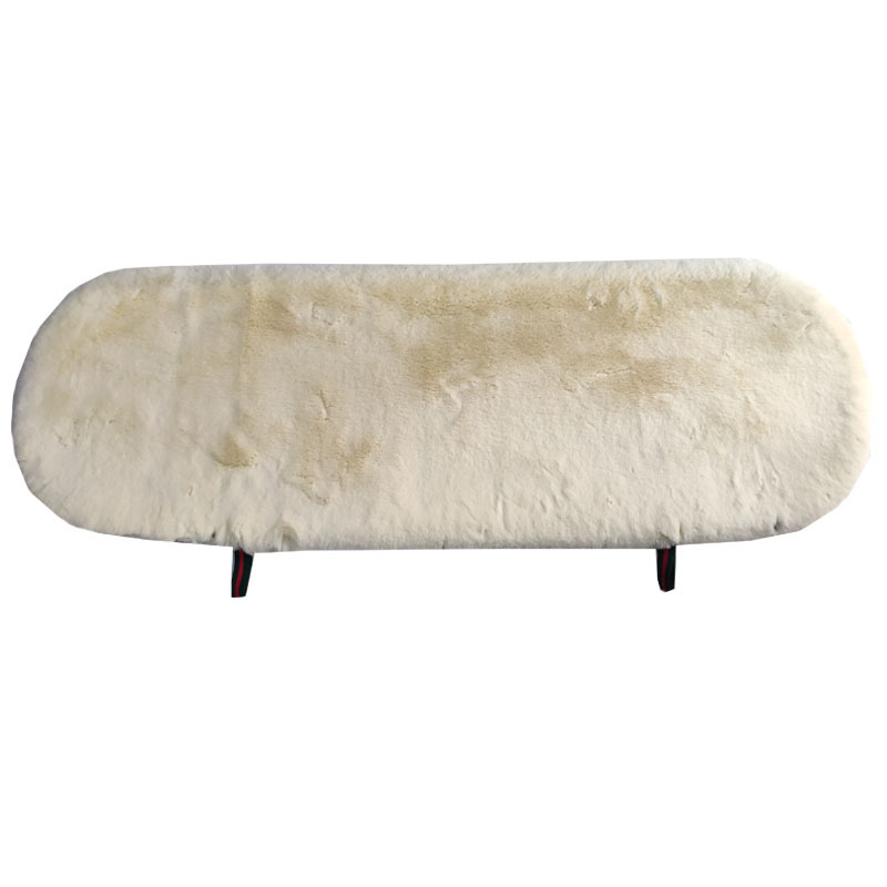 Autumn and Winter encryption thickened imitation rabbit fur three-piece car cotton cushion square cushion imitation wool car cushion without back cushion