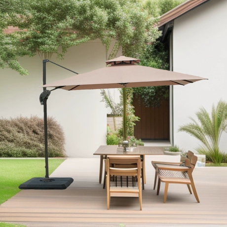 Dù dù lệch tâm kiểu Roman, sân vườn, ngoài trời, che nắng, dù che nắng, chống tia UV, sân thượng, vườn, bán hàng, quán cà phê