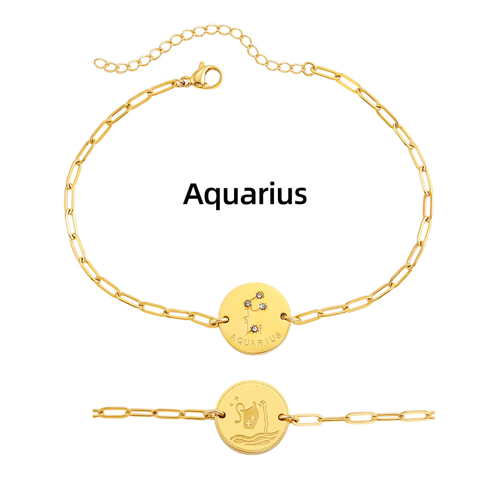 Acier Inoxydable Style Simple Style Classique Constellation Placage Bracelets display picture 2