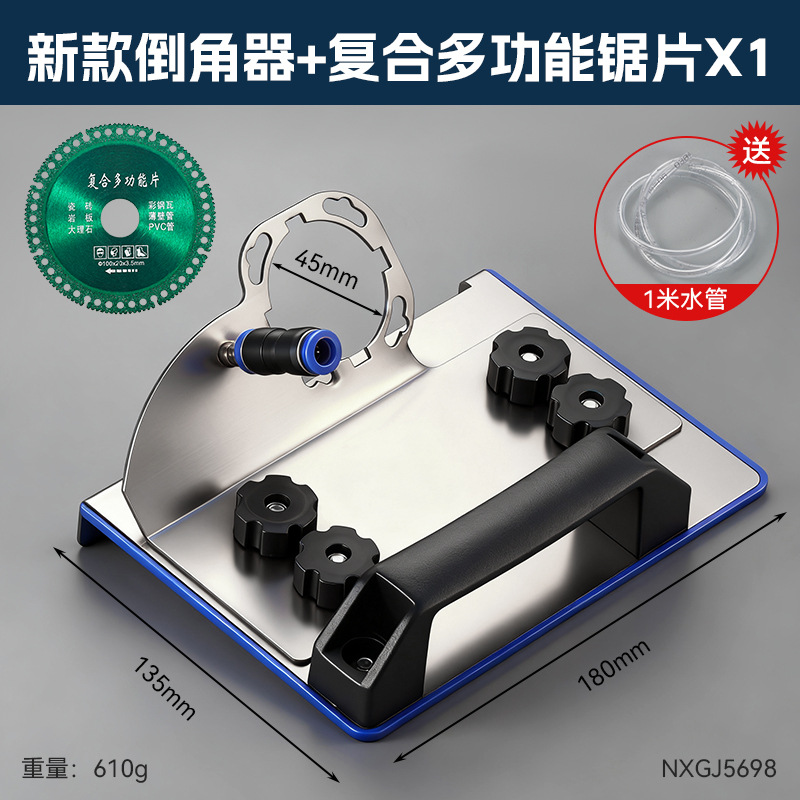 Ahorro de mano de obra ajustable molino de ángulo chanfer nuevo portátil de acero inoxidable 45 grados chanfer de azulejos