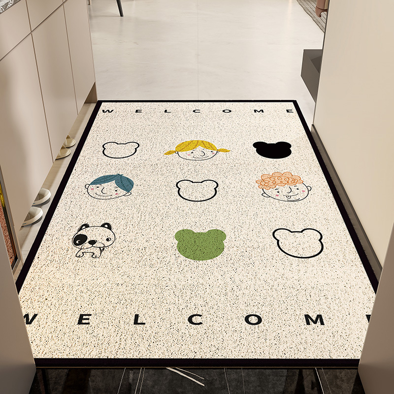 Cartoon Cuttable Entrance Door Floor Mats Are Stain-Resistant and Easy to Care For. Entrance Door Mats, Entrance Wire Ring Door Mats, Drop Shipping