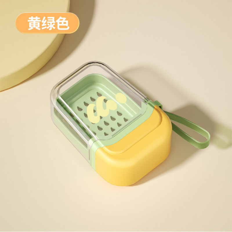 便携式香皂盒旅行迷你小肥皂盒密封沥水带盖香皂盒子透明轻奢高级|undefined