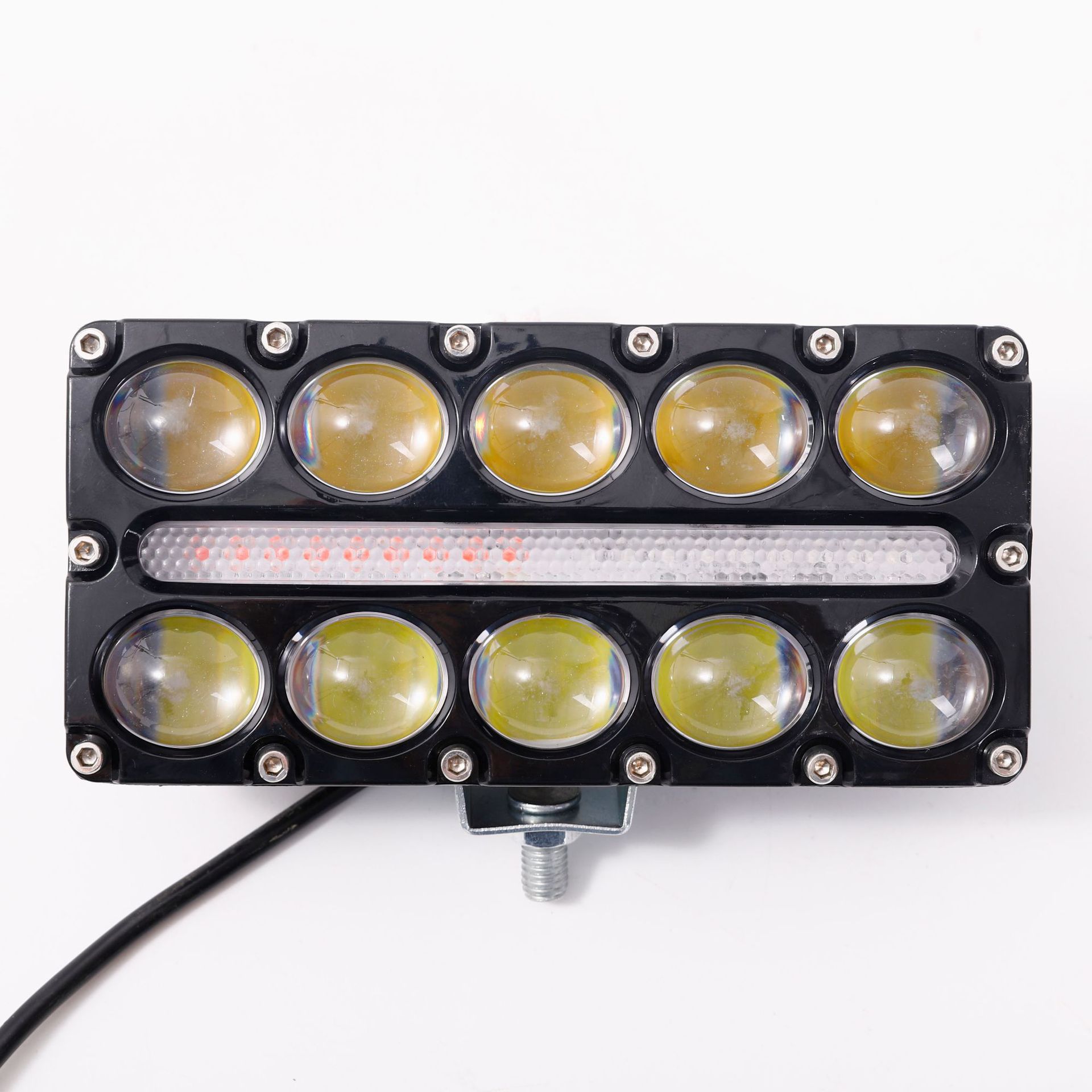 Motorcycle LED Spotlight Triple Row Spotlight High Low image 6