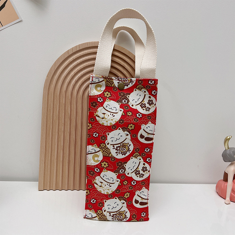 Simple dot lienzo termo cubierta de la taza cubierta protectora universal hervidor de agua bolso de leche taza de té bolsa portátil