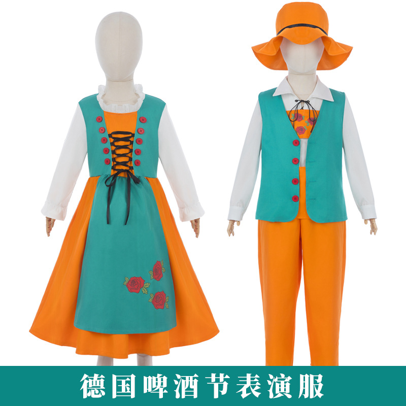 德国啤酒节服装 巴伐利亚传统啤酒女仆服装 节日派对舞会演出服装
