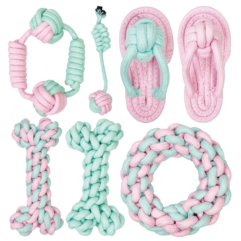 Собачья игрушка молярная зубы Укус Тедди Биби Медведь Бомей Узел Игрушка Молочная собака Маленькая собака собака кусает веревку для животных Товары для животных