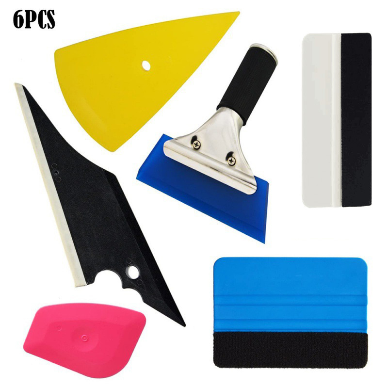 6件套汽车贴膜工具窗户套件包装工具车窗刮板刮板自粘贴纸和墙纸