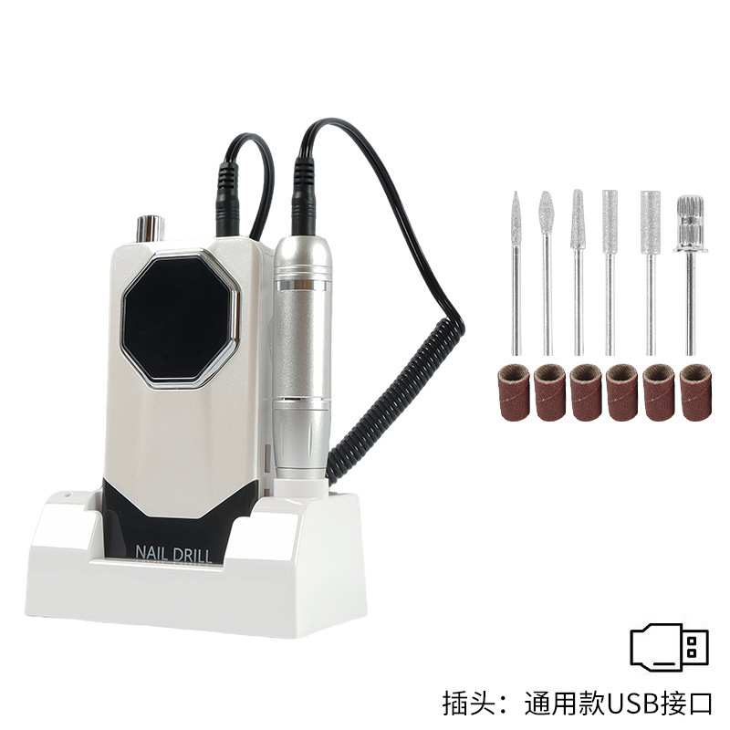 Nuevo tipo transfronterizo V6 amolador de uñas recargable amolador portátil 45000 rpm amolador de uñas