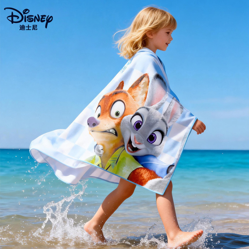 Disney children's quick-dry swimming towel, girls' shawl, boys' absorbent portable sports towel, beach towel for bathing Disney children's quick-dry swimming towel, girls' shawl, boys' absorbent portable sports towel, beach towel for bathing