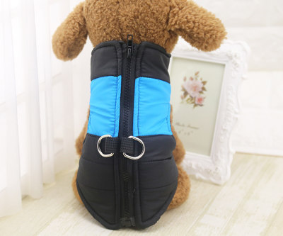 Liquidación de ropa de invierno para mascotas de algodón acolchado con hebilla de tracción perros grandes, medianos y pequeños perro gato ropa suministros al por mayor