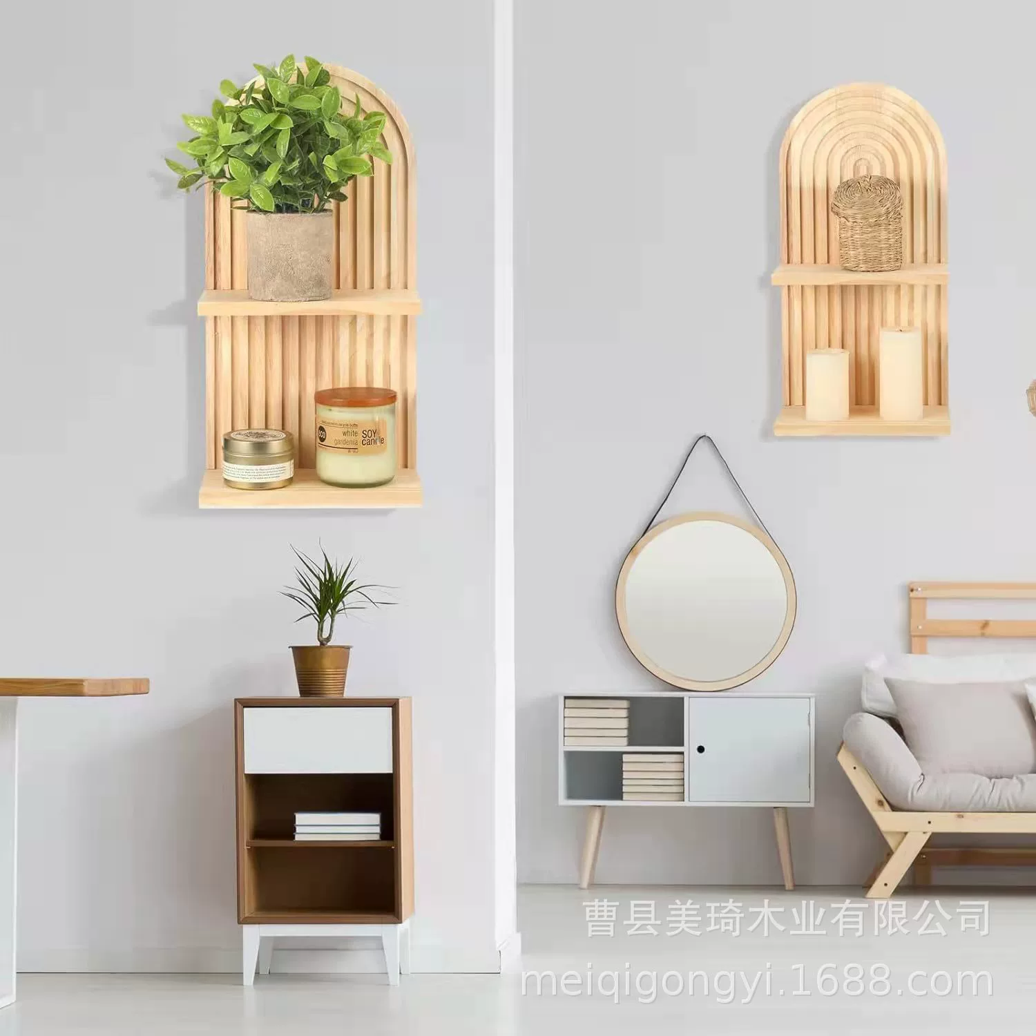 Настенная полка для хранения в скандинавском стиле, пещера, доска для хранения, цветочный горшок, вешалка для украшения, деревянная полка для хранения