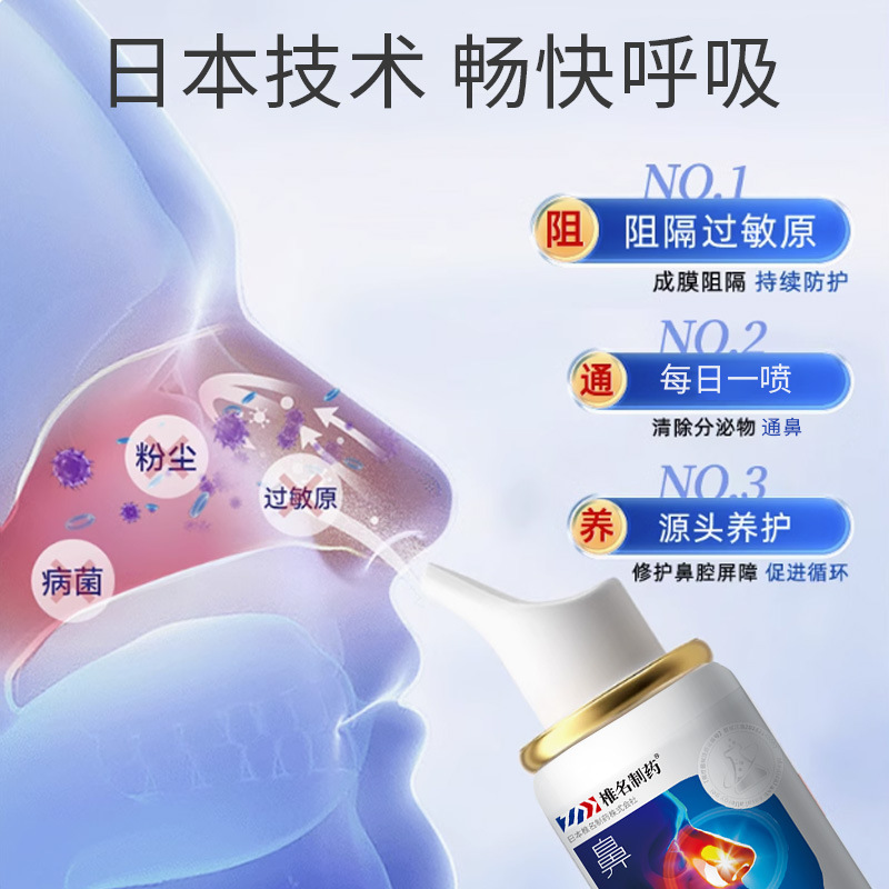 椎名制药抗鼻腔过敏凝胶医用级鼻塞鼻痒鼻腔鼻窦炎通鼻喷雾剂代发|undefined