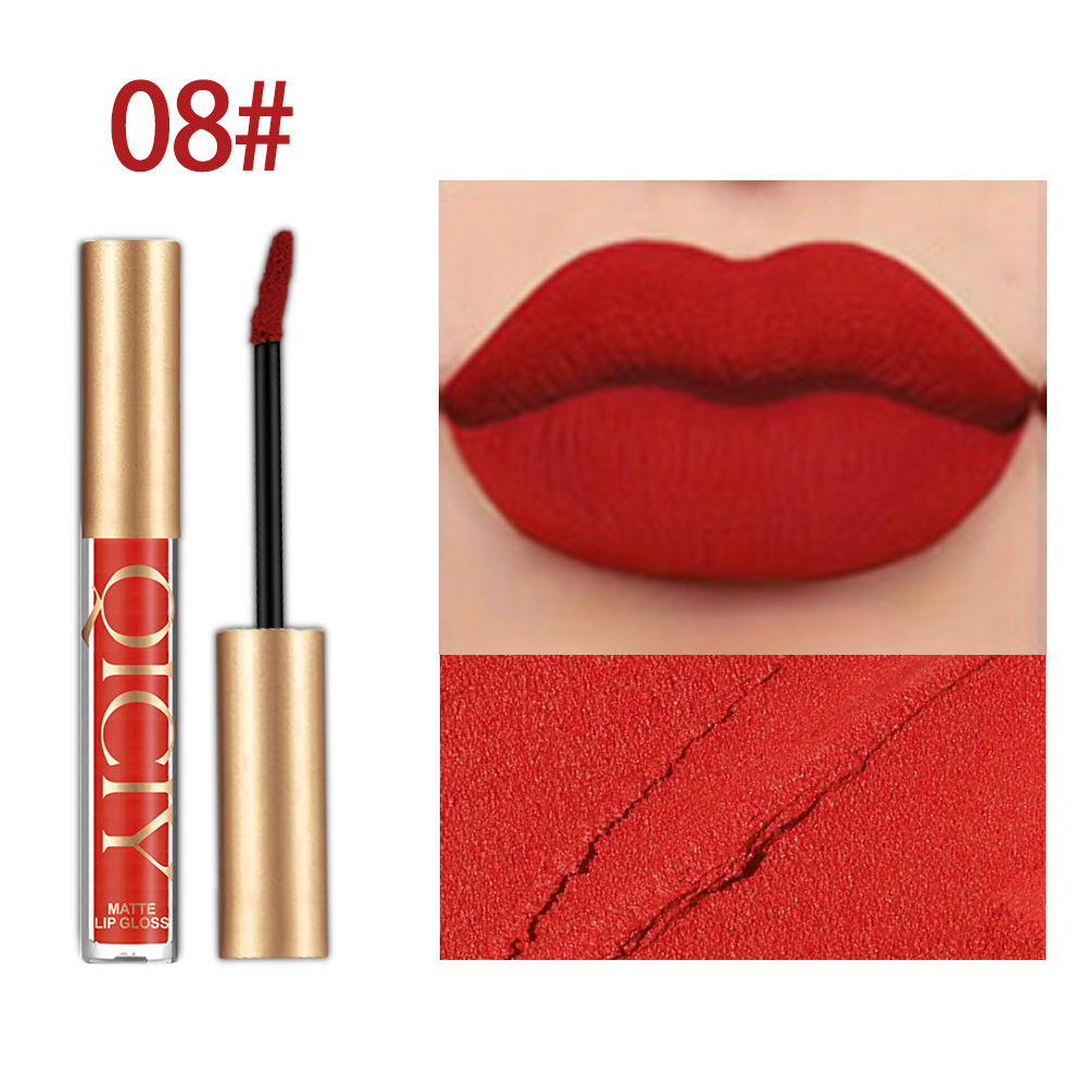 exclusive QICIY lip glaze set matte matte pearlescent non stick cup lip glaze popular lip gloss 11 colors_voghion.com