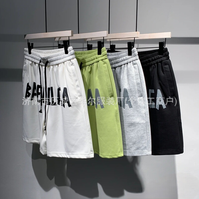 High-Quality In-Stock Summer Letter Print Unisex Fashion Versatile Loose Casual Shorts