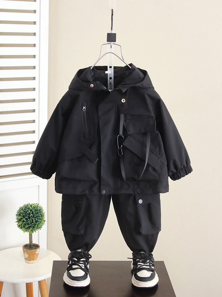Conjunto de Ropa de Trabajo para Niños 6295, Chaqueta de Otoño para Niños, Estilo Nuevo 2026, Ropa Deportiva para Bebés a la Moda image 1
