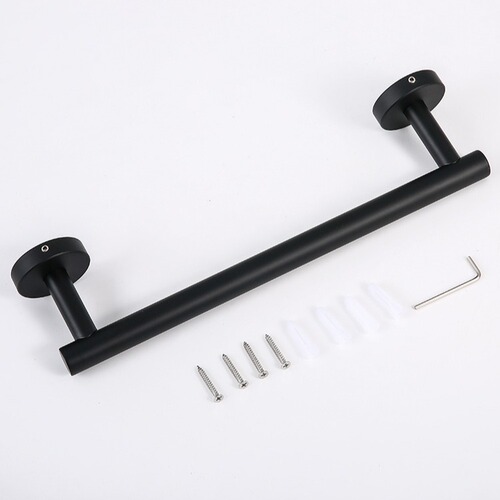 Cross-border direct supply towel rack set 304 stainless steel bathroom storage rack paper towel rack towel ring hook three-piece set