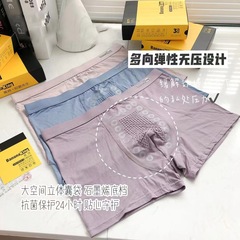 Men's Pure Cotton Graphene Antibacterial Four-Panel Large Size Short Summer Thin Straight Shorts HQ