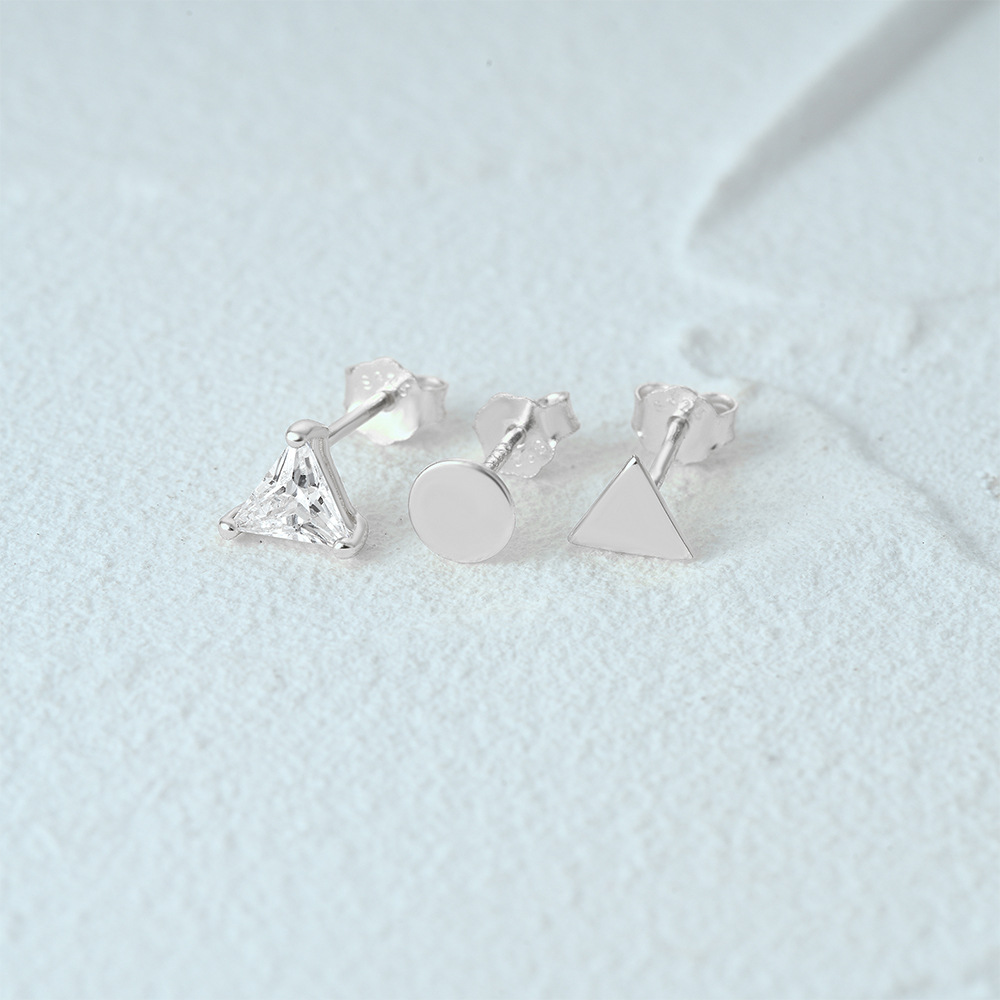 3g Weight Ear Studs Classification 1 Set Quantity Daily Occasion 925 Sterling Silver Material Star, Butterfly Pattern Women's Gender Plating Design Simple Style Style 1 Set 925 Sterling Silver Star Butterfly Ear Studs 57
