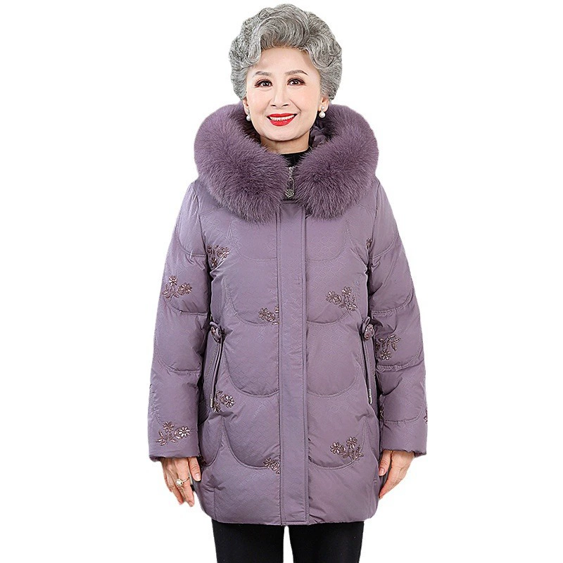Demi-season down jacket, for middle age, increased thickness, plus size, western style
