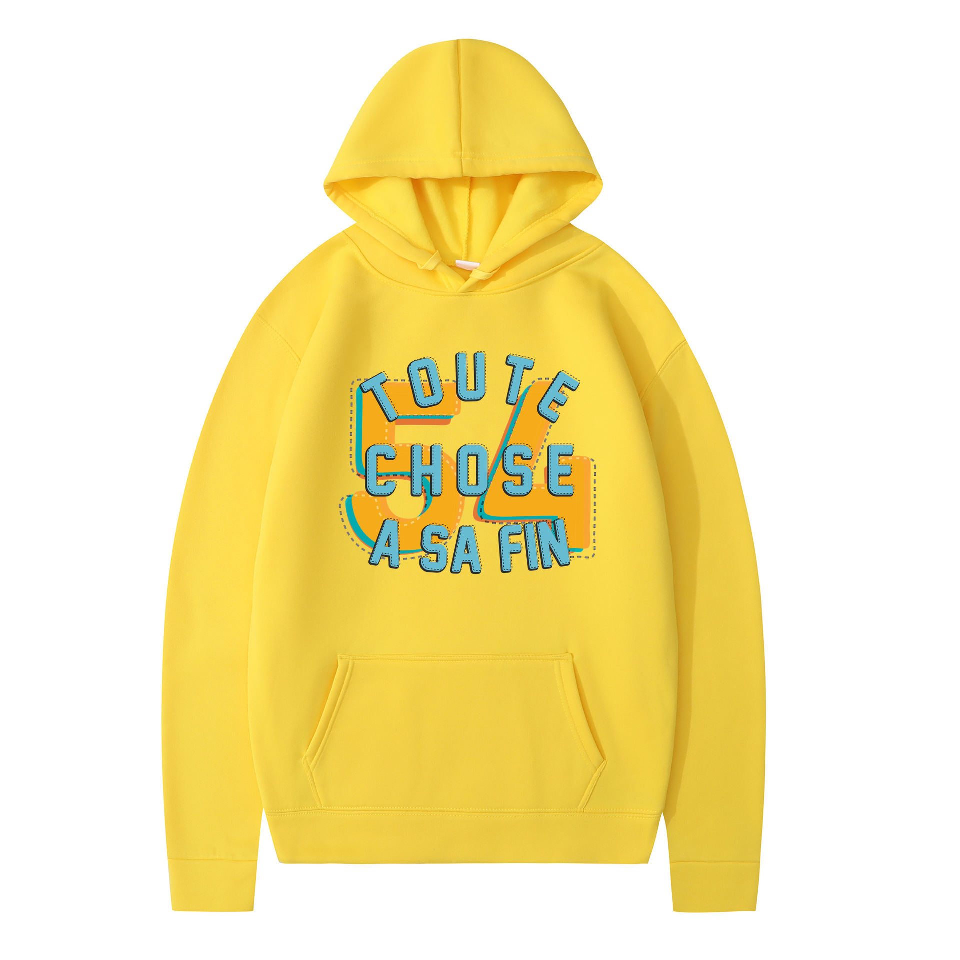 Personalisierter Kapuzenpullover Mit Buchstabenprint Für Damen Herren_voghion.com