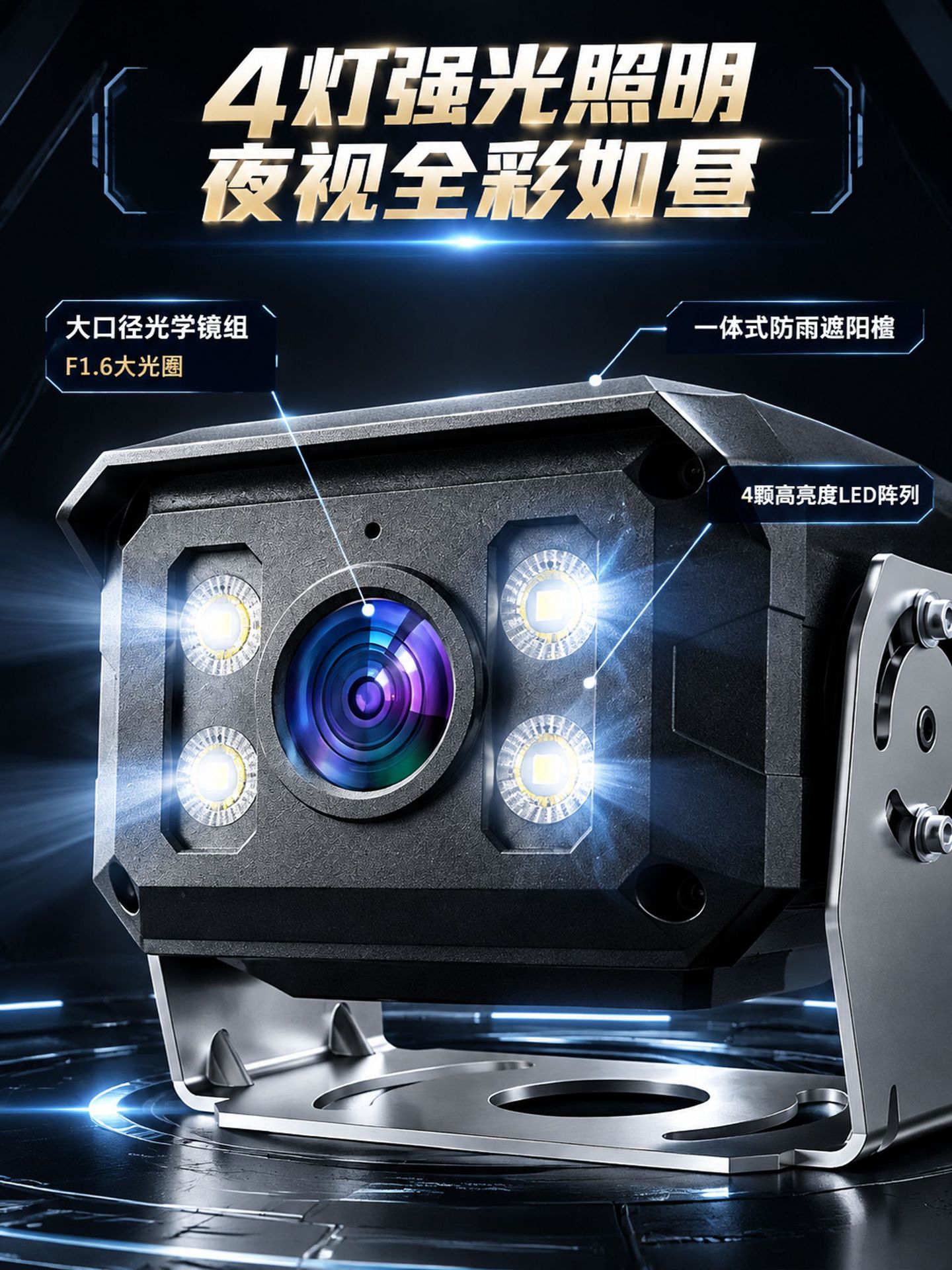 Truck heavy-duty remote surveillance camera with GPS positioning, intercom, and high-definition night vision driving recorder