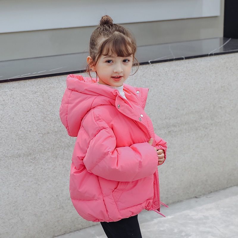 Ropa de invierno de niñas gruesa ropa de algodón de pluma para bebés 2024 nuevo estilo de ropa de algodón de moda para niños ropa de pan