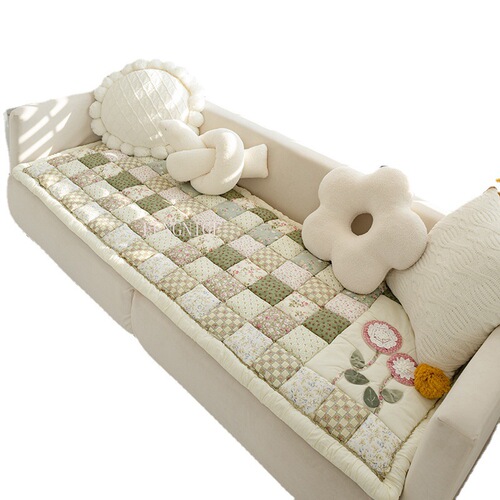 Korean high-end pure cotton sofa cushion, universal seat cushion, non-slip sofa cover, thickened washable sofa cover for all seasons